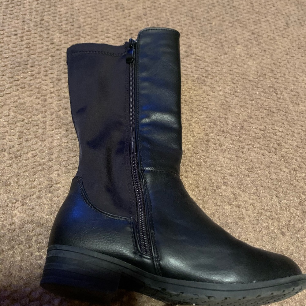 Girls knee blk boots